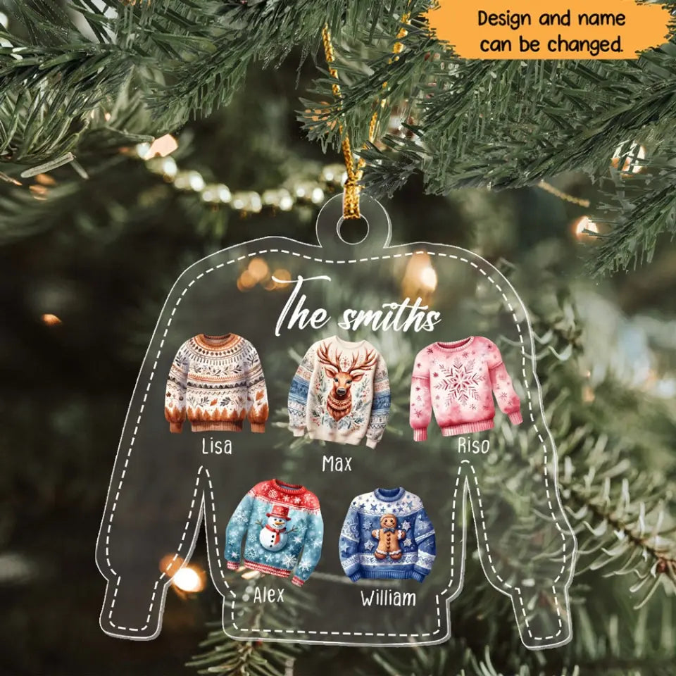 Personalized Family Custom Name Acrylic Ornament Printed NTMTHN23942