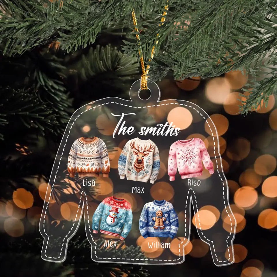 Personalized Family Custom Name Acrylic Ornament Printed NTMTHN23942