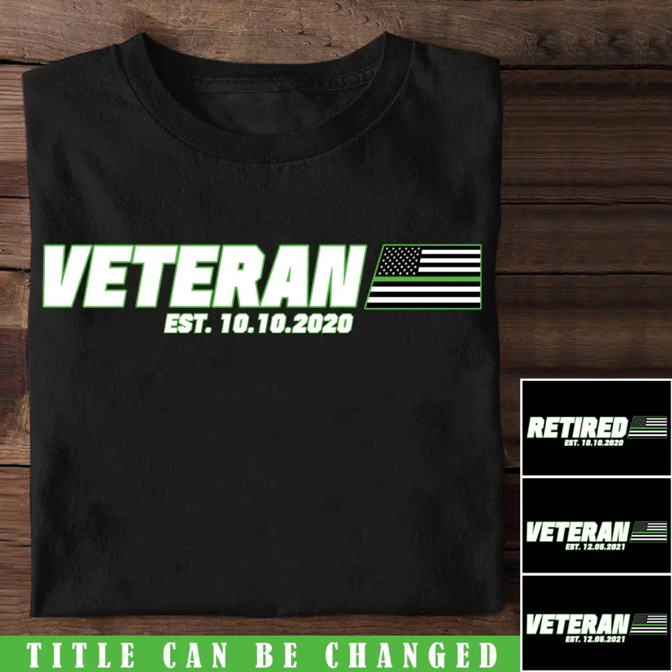 Personalized US Veteran Retired T-shirt Printed QTKVH966