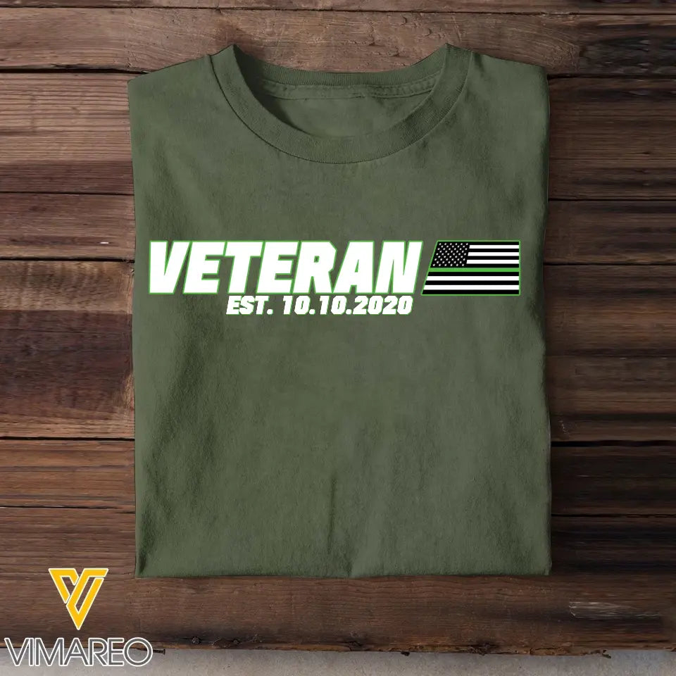 Personalized US Veteran Retired T-shirt Printed QTKVH966