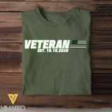 Personalized US Veteran Retired T-shirt Printed QTKVH966