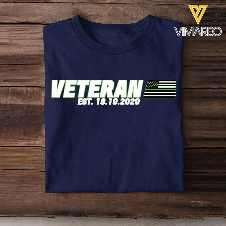 Personalized US Veteran Retired T-shirt Printed QTKVH966