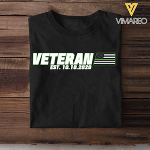 Personalized US Veteran Retired T-shirt Printed QTKVH966