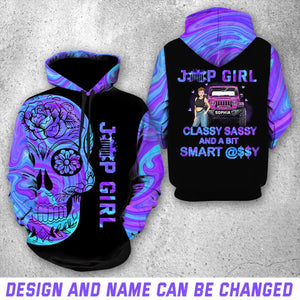 Personalized Jeep Girl Classy Sassy And A Bit Smart Hoodie 3D Printed LDMHN23969