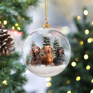 Personalized Upload Your Dog Photo Dog 3D Ball Ornament Printed HTHLVA23978