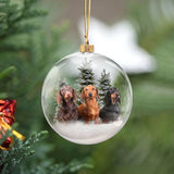 Personalized Upload Your Dog Photo Dog 3D Ball Ornament Printed HTHLVA23978
