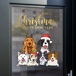 Personalized Merry Christmas Happy New Year Dog Xmas Dog Lovers Gift Christmas Gift Decal Printed HN23979
