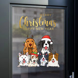 Personalized Merry Christmas Happy New Year Dog Xmas Dog Lovers Gift Christmas Gift Decal Printed HN23979