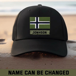 Personalized Norwegian Armed Forces Custom Name Black Cap 23980KVH