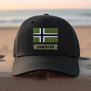 Personalized Norwegian Armed Forces Custom Name Black Cap 23980KVH