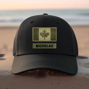 Personalized Canadian Armed Forces Custom Name Black Cap 23980KVH