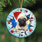 Personalized Upload Dog Photo Dog Xmas Gift Ceramic Ornament Printed NMTKVH231018