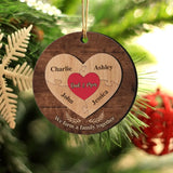 Personalized We Form A Family Together Family Heart Custom Name Wooden Ornament 2 Layer Printed NMTVQ231030