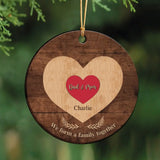 Personalized We Form A Family Together Family Heart Custom Name Wooden Ornament 2 Layer Printed NMTVQ231030