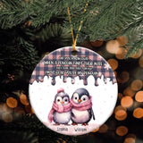 Personalized Penguin Couple Did You Know That When A Penguin Finds Their Mate They Stay Together Forever Ceramic Ornament Printed HTHHN231032