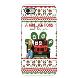 Personalized A Girl Her Dogs And Her Jeep Jeep Girl Phonecase Printed MTHN231038