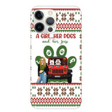 Personalized A Girl Her Dogs And Her Jeep Jeep Girl Phonecase Printed MTHN231038