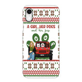 Personalized A Girl Her Dogs And Her Jeep Jeep Girl Phonecase Printed MTHN231038