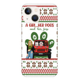 Personalized A Girl Her Dogs And Her Jeep Jeep Girl Phonecase Printed MTHN231038