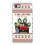 Personalized A Girl Her Dogs And Her Jeep Jeep Girl Phonecase Printed MTHN231038