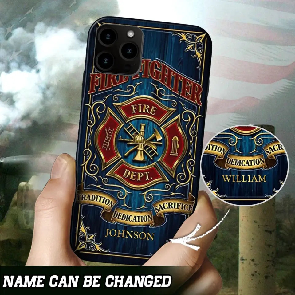 Personalized Fire Dept Radition Dedication Sacrifice Firefighter Custom Name Phonecase Printed QTVQ231046