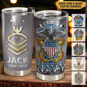 Personalized Military Retired Veteran Tumbler QTLVA1054