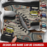 Personalized Jeep Girl Classy And Sassy And A Bit Smart Assy Leather Boots Printed VQ231060