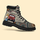 Personalized Jeep Girl Classy And Sassy And A Bit Smart Assy Leather Boots Printed VQ231060