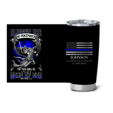 Personalized Blessed Are The Peacemaker Thin Blue LIne Tumbler QTHN1071