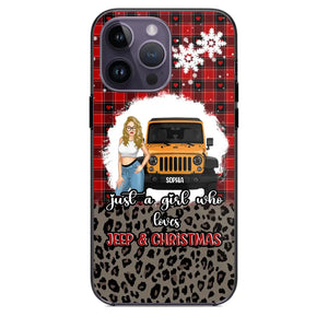 Personalized Just A Girl Who Loves Jeep & Christmas Christmas Gift Phonecase Printed NTMTHN231083