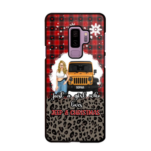 Personalized Just A Girl Who Loves Jeep & Christmas Christmas Gift Phonecase Printed NTMTHN231083