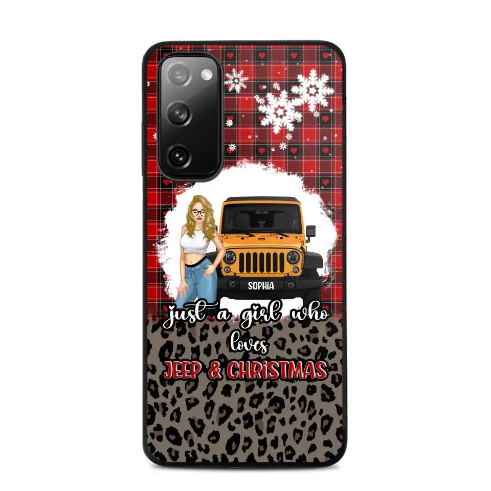 Personalized Just A Girl Who Loves Jeep & Christmas Christmas Gift Phonecase Printed NTMTHN231083