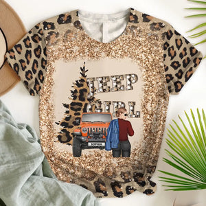 Personalized Leopard Jeep Girl Bleacher 3D T-shirt Printed NMTVQ231111