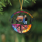 Personalized Always Take The Scenic Route Jeep Girl Acrylic Ornament Printed MTVQ231110