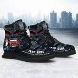 Personalized Jeep Girl Sassy Classy And A Bit Smart Assy Custom Name Leather Boots Printed MTHN231115