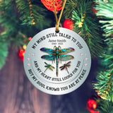 Personalized My Mind Still Talks To You Memorial Ceramic Ornament Printed HTHLVA231120