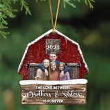 Personalized The Love Between Brothers & Sisters Is Forever Wooden Ornament Printed HTHHN231133