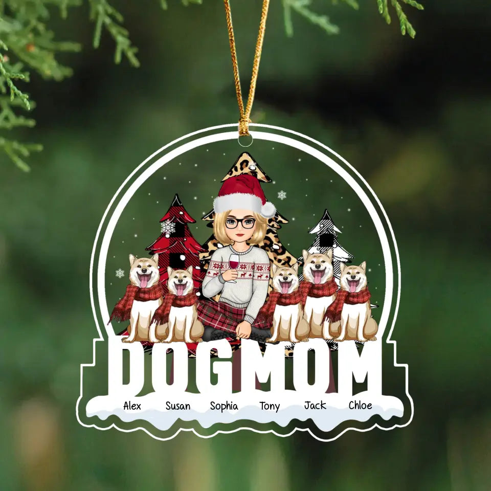 Personalized Dog Mom Dog Lovers Gift Christmas Gift Acrylic Ornament Printed LVA231139