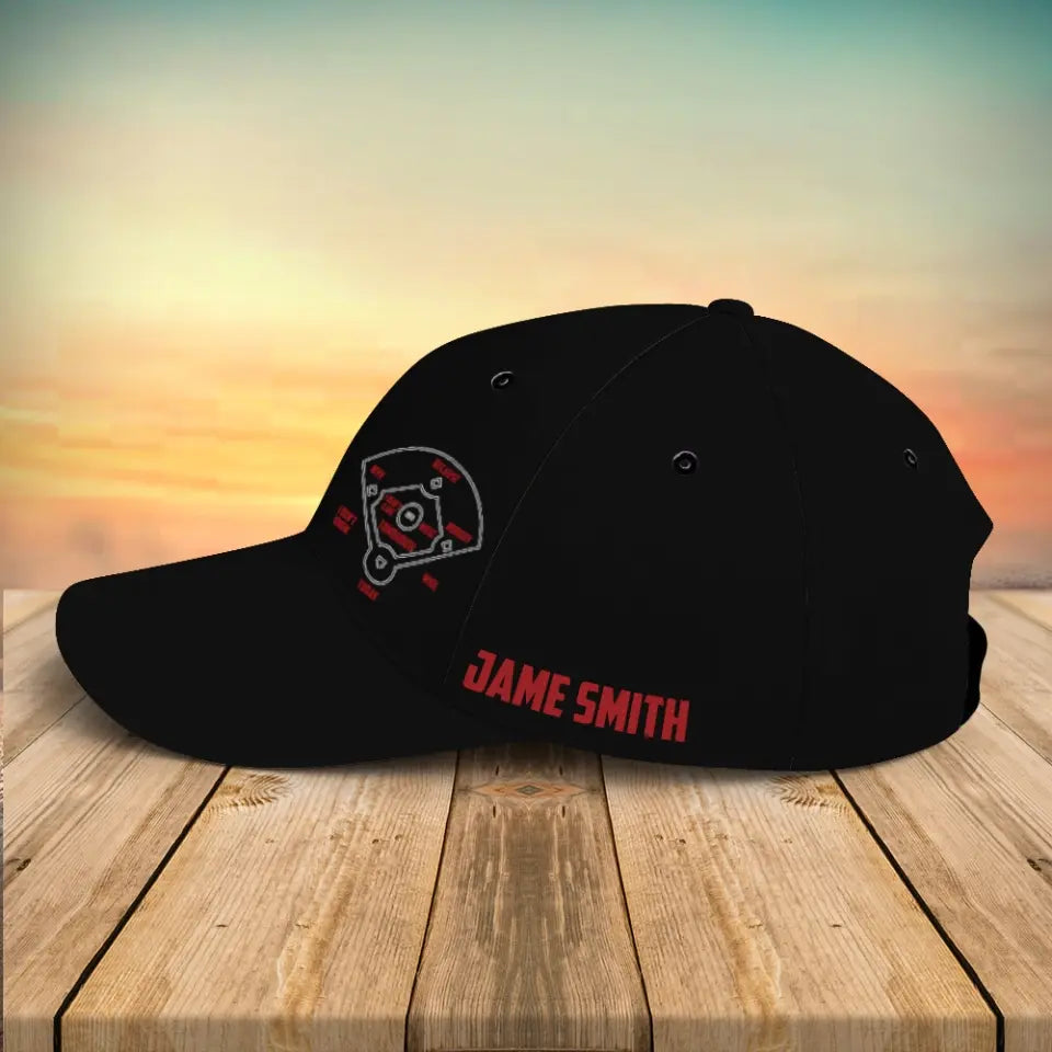 Personalized Baseball Player Custom Name 3D Cap QTLVA1129