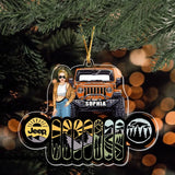 Personalized Jeep Girl Custom Name Jeep Acrylic Ornament Printed NTMTHN231155