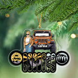 Personalized Jeep Girl Custom Name Jeep Acrylic Ornament Printed NTMTHN231155