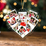 Personalized Upload Your Family Photo Heart Acrylic Ornament Printed NMTVQ231154