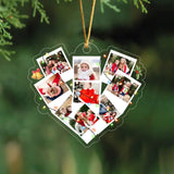 Personalized Upload Your Family Photo Heart Acrylic Ornament Printed NMTVQ231154