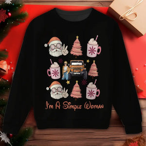 Personalized I'm A Simple Woman Jeep Girl Christmas Gift Sweatshirt Printed NTMTHN231165