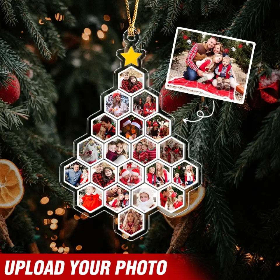 Personalized Upload Your Photo Family Gift Christmas Gift Acrylic Ornament Printed MTVQ231163