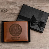 Personalized US Army Veteran Custom Name Laser Leather Wallet KVH231168