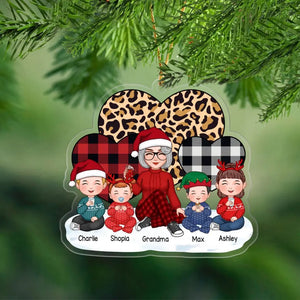 Personalized Grandma & Kids Custom Name Christmas Gift Acrylic Ornament Printed LDMLVA231177