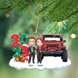 Personalized Couple Jeep 2023 Acrylic Ornament Printed HN231185