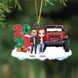 Personalized Couple Jeep 2023 Acrylic Ornament Printed HN231185