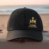Personalized Canadian Veteran Custom Served Time Black Cap QTKH1190
